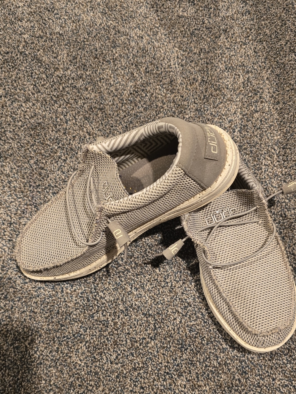 Hey Dude- Wally Sox Men’s Ash Grey,  Mesh Slip-Ons with Elastic Toggle